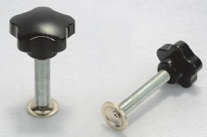 

free shipping 10mm Thread Diameter 50mm Star Head Clamping Knob Black for industrial machine