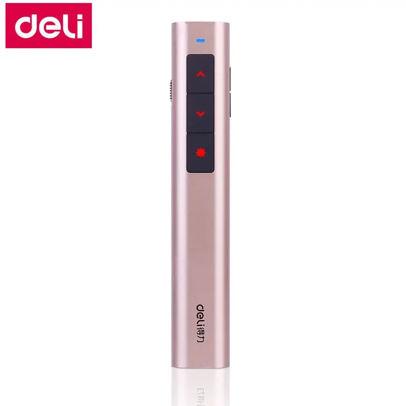 ديلي 2809R قلم ليزر الوجه القلم 100 متر التحكم عن بعد PPT القلم قابلة للشحن الأحمر ضوء التدريس سوط القلم مؤتمر القلم