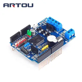 

L298P PWM Speed Controller Dual High Power H-bridge Driver Bluetooth Interface L298P Motor Shield Board for Arduino