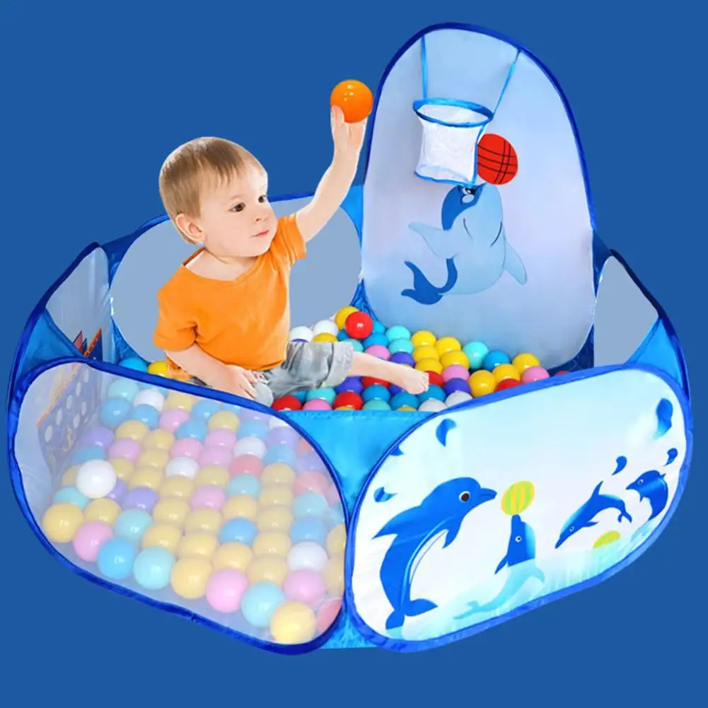 low cost  Cartoon Dolphin Pattern OUTAD Baby Ball Pit Foldable Washable Toy Pool Children Hexagon Ocean Game 