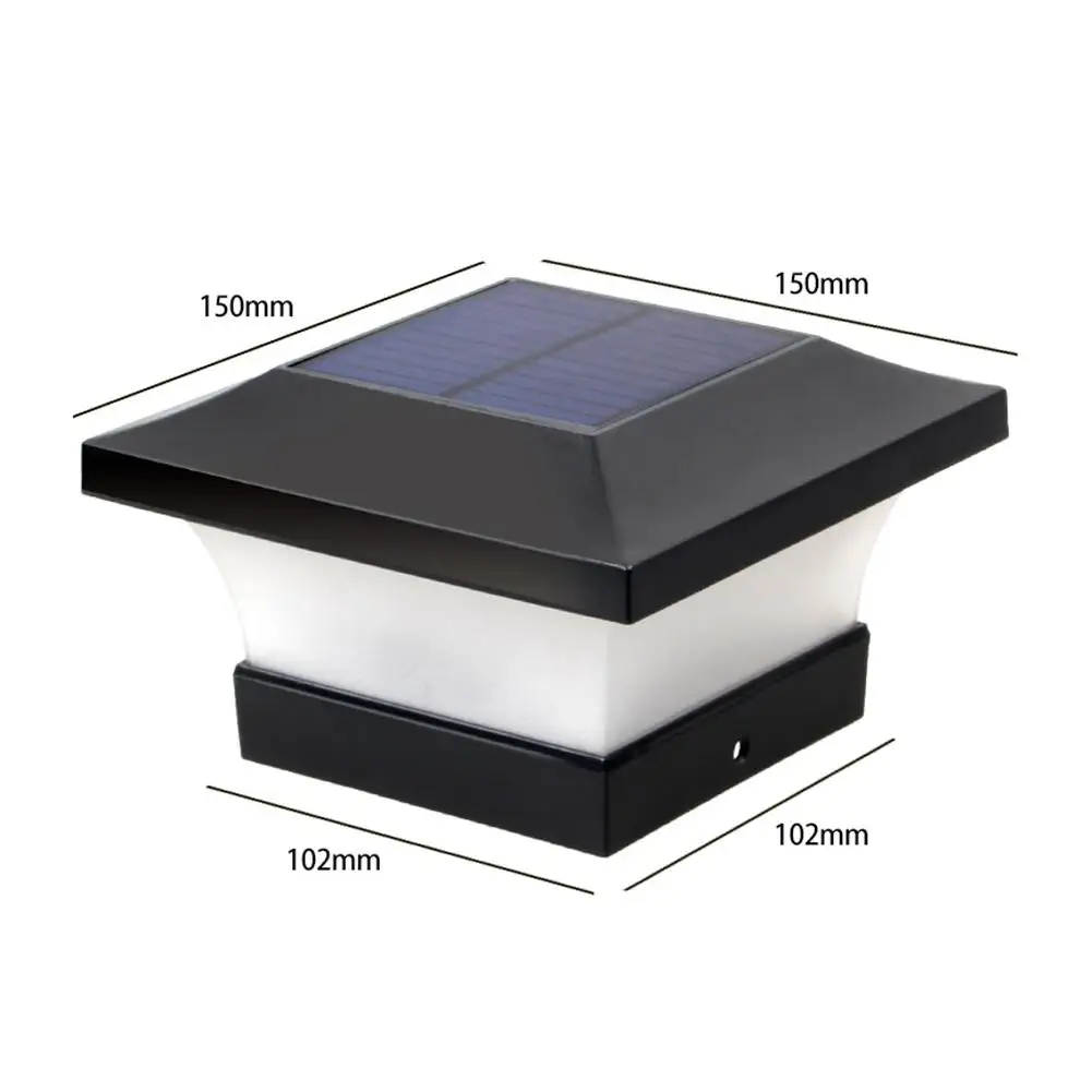 Solar Power Square Post Lights Fence Light Waterproof Outdoor Street Light LED Post Cap Lamp Garden Yard Pool Emergency Lights