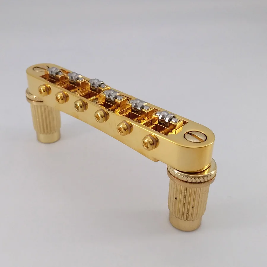 Roller Saddle Gold Finish Tune O Matic ABR 1 Electric Guitar Bridge for