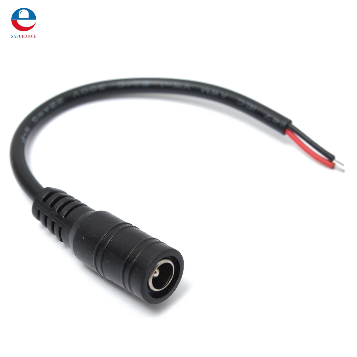 

NEW Black Mini CCTV DC Power Female Connector Cable Plug Wire Pigtail Adapter 5.5x2.1mm Free Shipping