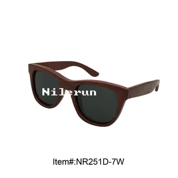 

luxury grey polarized lenses red wood frame sunglasses