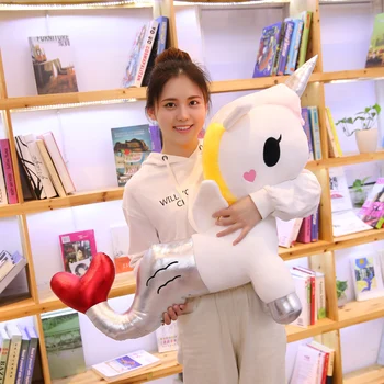 

50-110cm Cute White Mermaid Unicorn Plush Toy Kawaii Horse Soft Stuffed Animals Dolls For Girls Children Kids Birthday Gifts