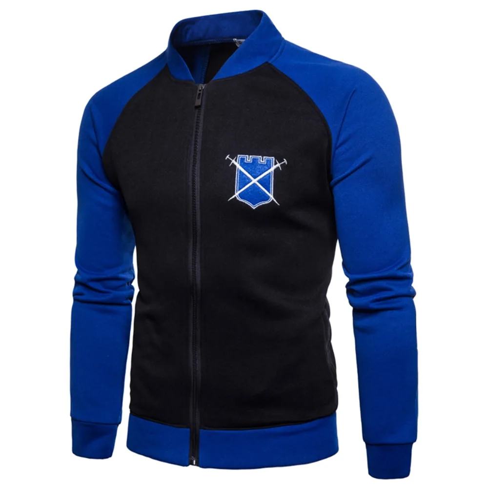 Мужская спортивная куртка для гольфа со стоячим воротником, мужская толстовка с вышивкой в стиле хип-хоп на осень и зиму, спортивная куртка для гольфа