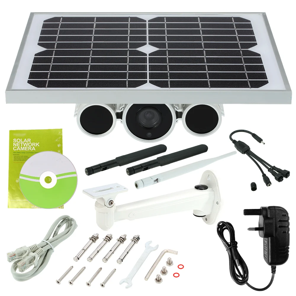 

1080P Solar Power WIFI IP Camera 4G Wireless IR-CUT Waterproof Solar&Battery Power 3G GSM CCTV Camera Built-in 16GB TF Card