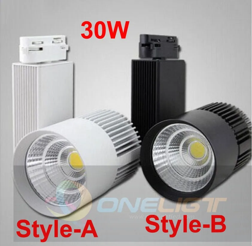 

2017 Hot sale ! 6pcs/lot 3Wire 1Phase 30W COB LED Track light clothing store LED rail light High Bright AC85-265V Free shipping