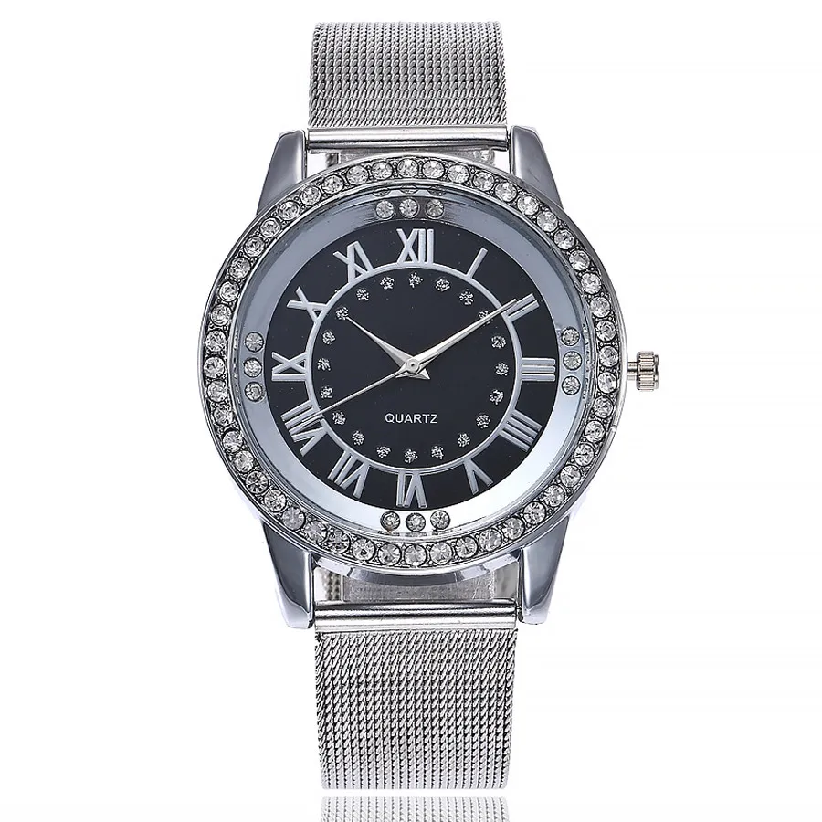 casual quartz stainless steel band marble strap watch analog wrist watch