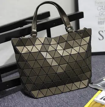 

Drop Shipping Geometric Handbag for women Matte Color Folding totes Large Capacity shoulder messenger bags Free Shipping
