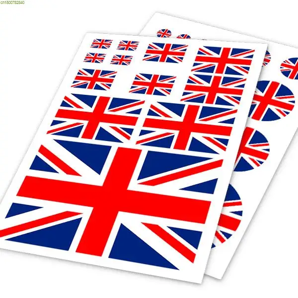 

England flag design sticker on car /laptop/bicycle,hot doodle vinyl waterproof sticker,2 models available