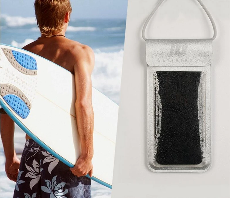 6.0 غطاء هاتف مضاد للماء غطاء لمس الهاتف المحمول الجافة الغوص حقيبة الحقيبة مع الرقبة الشريط ل فون Xiaomi سامسونج Meizu