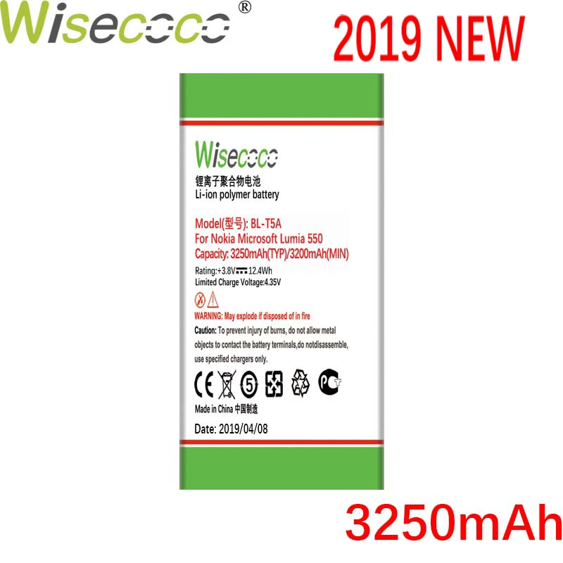 WISECOCO BL-T5A BL-L4A BV-L4A BL-5H BV-T5C Батарея для Nokia microsoft Lumia 550 730 735 738 Супермен RM1038 RM1040