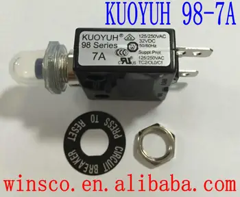 

10PCS/LOT 98-7A Waterproof cap 100% NEW KUOYUH CIRCUIT BREAKER 98 SERIES 7A