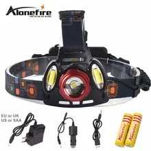 AloneFire HP94 T6 Регулируемый T6+ COB светодиодный налобный фонарик с линзой фар Перезаряжаемые Caming охотничий налобный фонарь Linterna+ аккумулятор+ зарядное устройство