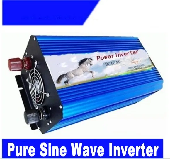 

New Arrive 2000W Power Inverter Pure Sine Wave DC 12V 24V to AC 220V Solar Power Inverter Peak Power 4000W Free Shipping
