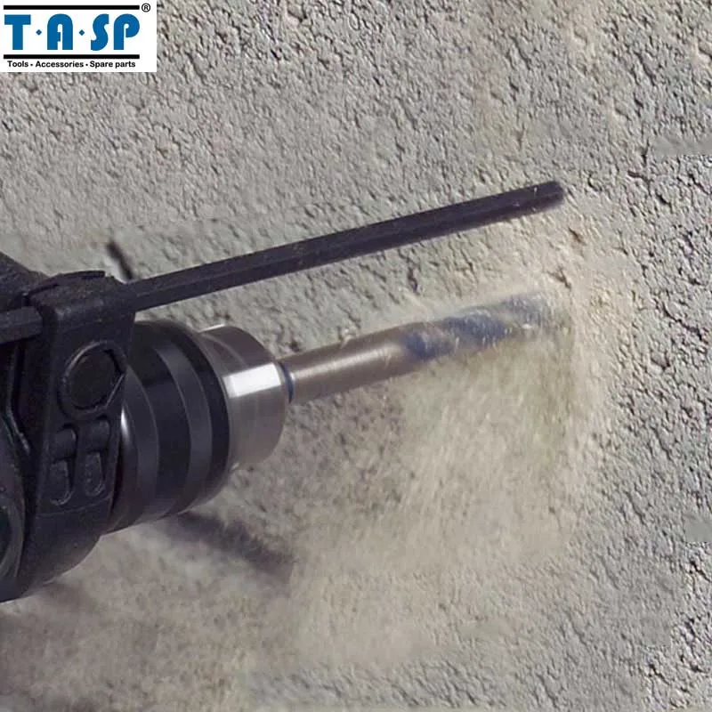 TASP 5 Pieces Carbide Steel Tip Masonary Hamer Drill Bits Set 4 5 6 8 10 mm