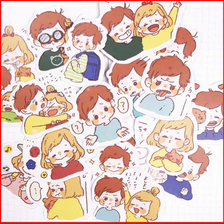 

20 pcs lovers love personalized scrapbook Stickers scrapbooking material personalized sticker happy planner decoration craft
