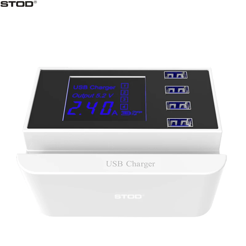 BOTD 4 Port Smart USB Charger LED Digital Display Phone