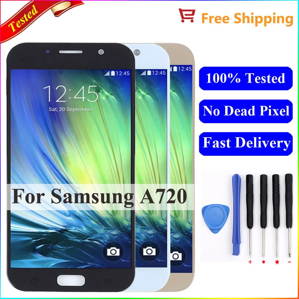 

A720F lcd For Samsung Galaxy A7 2017 LCD Display A720 A720F A720F/DS touch Screen Digitizer Assembly A7 2017 Screen A720 Display