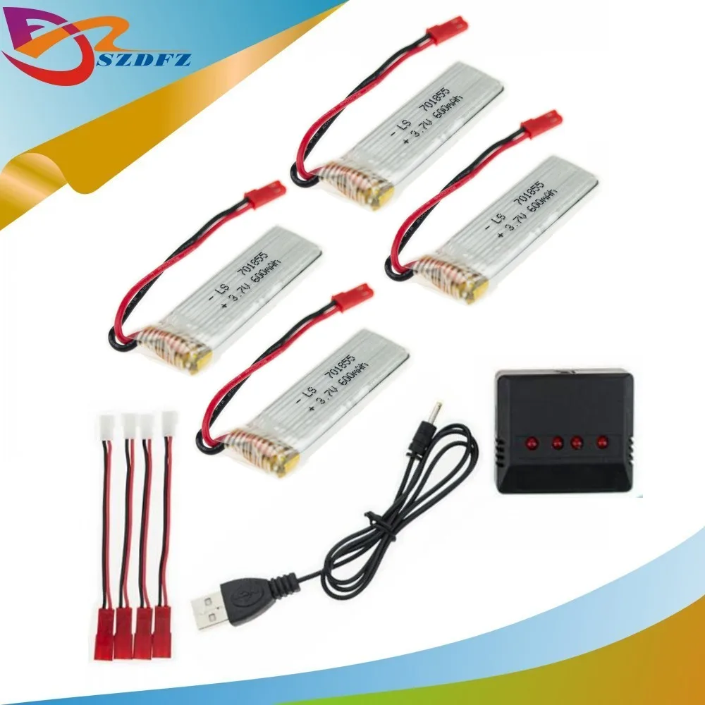 Зарядное устройство Lipo 4 шт 3 7 V 600 mah аккумулятор и зарядное для UDI u817 u817a u817c u818a syma