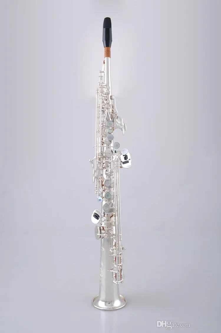 

High Quality 8011 Silver Soprano Saxophone Yanagisawa straight Professional saxophone Musical instrument free