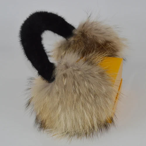 raccoon fur Горячая Распродажа русские женские зимние теплые натуральный Лисий меховые наушники для девочек на открытом воздухе Роскошный натуральный Лисий мех ухо-шапка - Цвет: raccoon fur