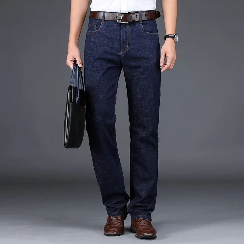 

NIGRITY 2019 Spring and autumn Hot Sale Men's Business Classic Leisure Jeans Basic styles Straight pant Quality Plus Size 28-42