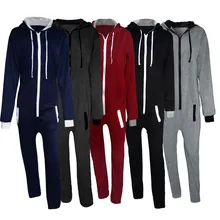 2Pc Men Autumn Winter Hooded Sweatshirt Top Pants Set Sporting Suit Cotton Blends Elastic Waist Tracksuit Casual 2018 New 2Pcs 
