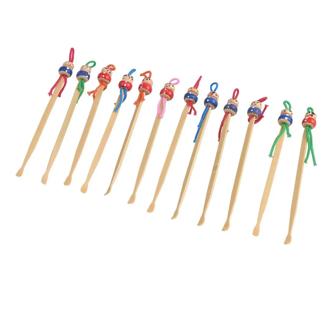 

JFYB-12 Pcs Doll Top Bamboo Ear Spoon Earpick Curette Tool