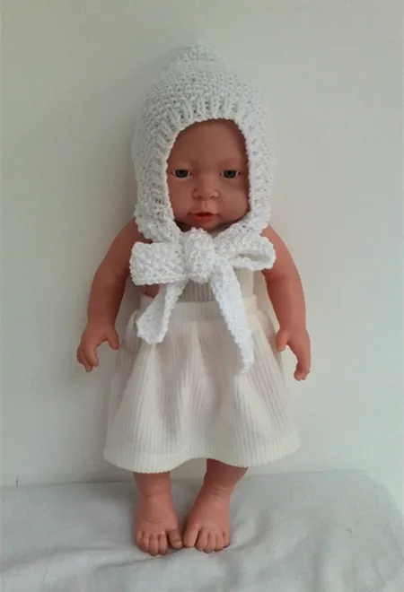 Ручной вязки шапка крючком новорожденного 'alvie' Pixie Стиль шляпа в off-white готово к отправке