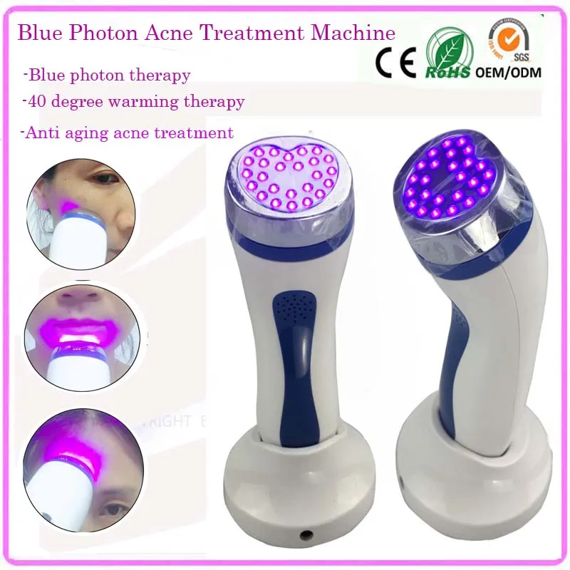 

Blue Led Light Photon Therapy Anti-Inflammatory Bacteria Acne Treatment Remover Skin Warming Device Facial Tonning Beauty Device