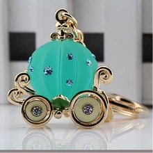 Delicate Hand-Painted Craft Hangings Car Keychain Bag Buckle Pumpkin Keyring smt102