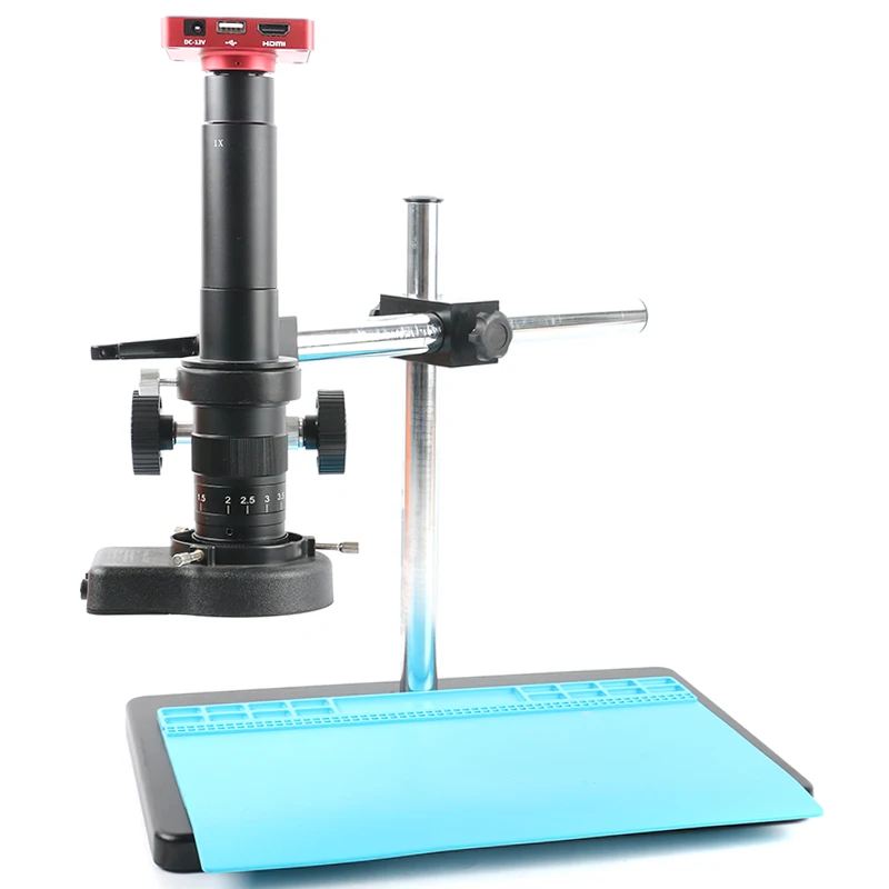 Baratos 37MP 1080P soporte libremente ajustable USB HDMI Video Industrial microscopio sistema de cámara grabadora de vídeo 180X 300X Zoom lente para laboratorio