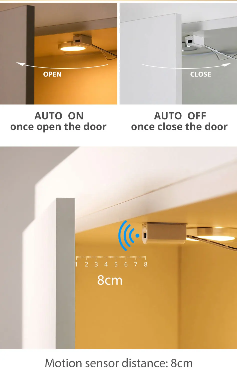 Motion Sensor 12V DC 2.5W PVC Infrared Smart Door Sensor Smart Switch Auto ONOFF Door Lighting cupboard Wardrobe Bar Lights (5)