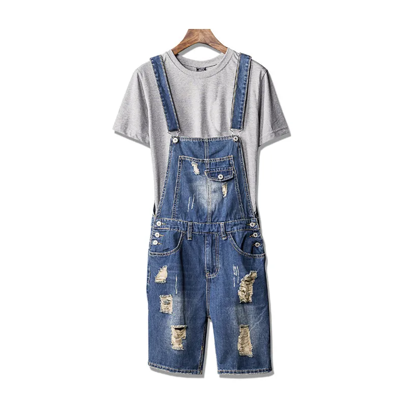 distressed jean romper