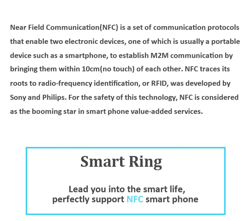 Новое кольцо титановый материал белый или черный Водонепроницаемый умный волшебный Смарт NFC кольцо для Android NFC телефон для мужчин или