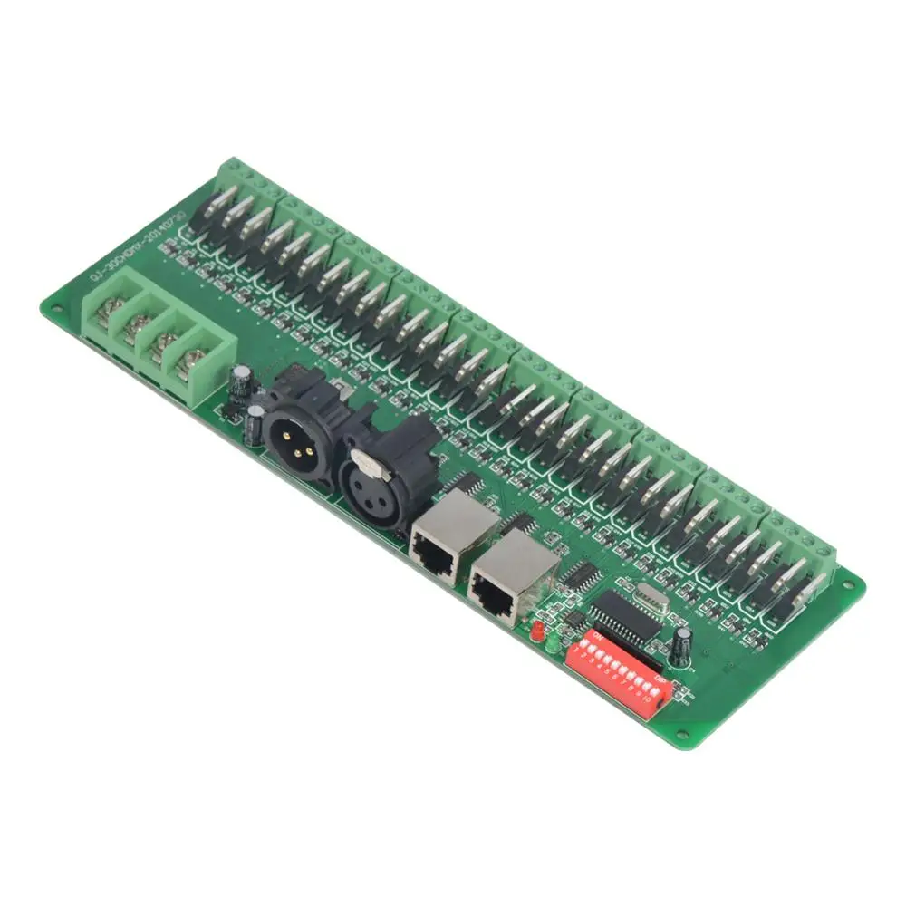 30 канальный DMX 512 rgb контроллер светодиодной ленты dmx декодер диммер драйвер DC9V