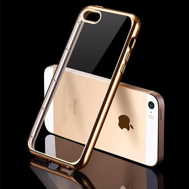 Silicone Electroplating Bumper Case for IPhone 5 5s Se X 10 Cover Soft