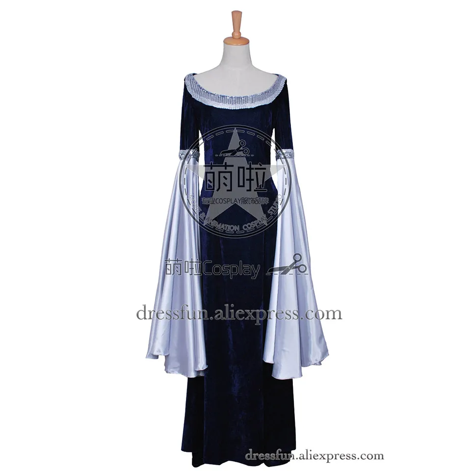 The Lord of the Rings Cosplay Arwen Green Dress Costume Beautiful