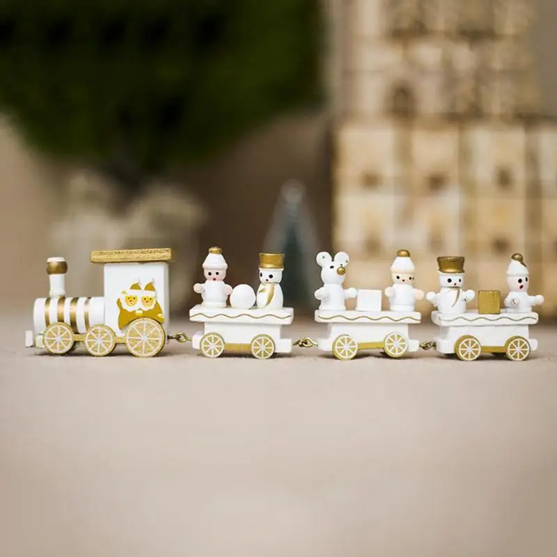 Mini Wooden Toys Train Funny Gadgets Interesting Toys For Children Christmas Xmas New Year Home Decoration Festival Party Gift