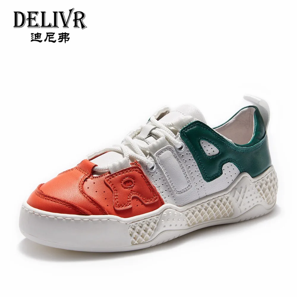 

Delivr Men Sneakers Luxury Brand Genuine Leather 2019 Spring Fashion Sneakers Men Luxury Sneaker Mans Shoes Men's Leather Shoes