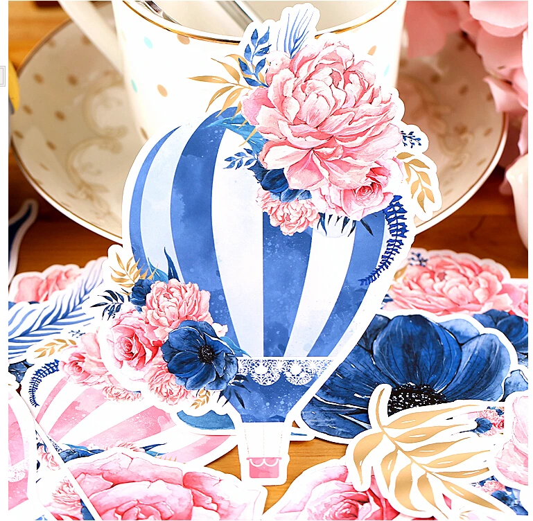 

16pcs Creative Cute Self-madeBig watercolor balloon stickers / trolley case / computer notebook stickers
