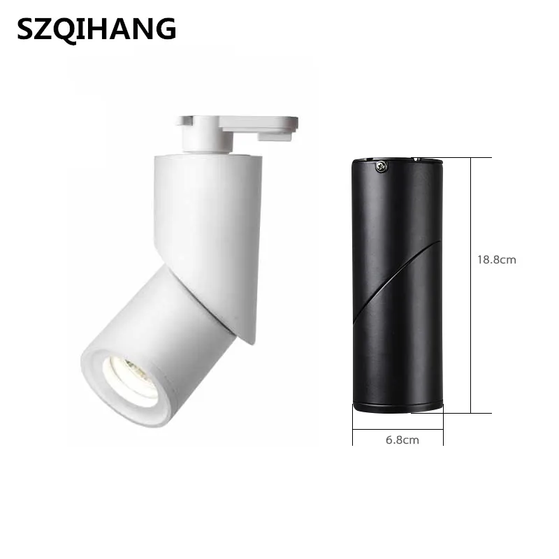 

Modern advanced COB LED Spotlight 10W 15W degree rotation Aisle lamp spotlight LED Indoor Home Down light Whtie/Black Shell
