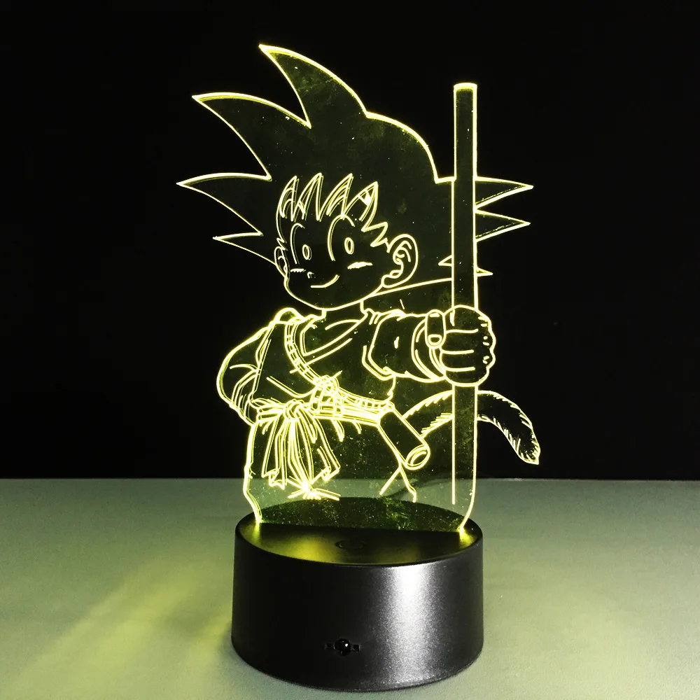 

Anime Dragon Ball Figure 3D Led Night Light Lamp Son Goku Colorful USB LED Acrylic Lighting Dragonball Action Figure