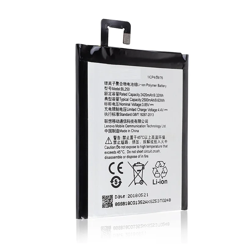 

Original antirr BL250 Battery for Lenovo VIBE S1 S1a40 S1c50 High Quality bl250 Mobile Phone Replacement Accumulator
