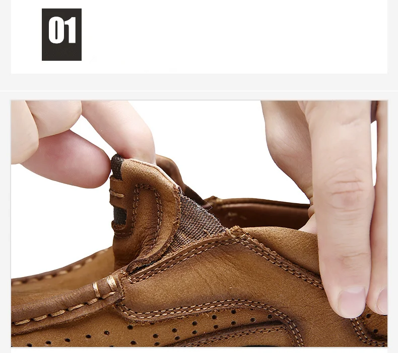 New Outdoor Hiking Shoes Breathable Sport Sneakers for Men Genuine Leather Causal Shoes Comfortable Trekking Shoes  (1)