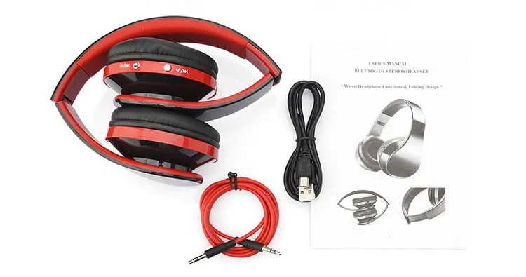 Fones de Ouvido sem Fio Fone de Ouvido Dobrável com Bluetooth Redução de Ruído e Microfone para Esporte Midcreat Música 8252 8 Fones de ouvido sem fio midcreat 8252,