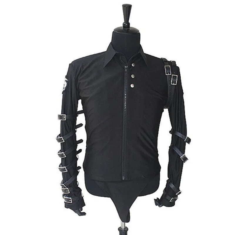 

RARE MJ Michael Jackson BAD Black Tour Punk Rock Show Jacket For Fans party Classic Performance