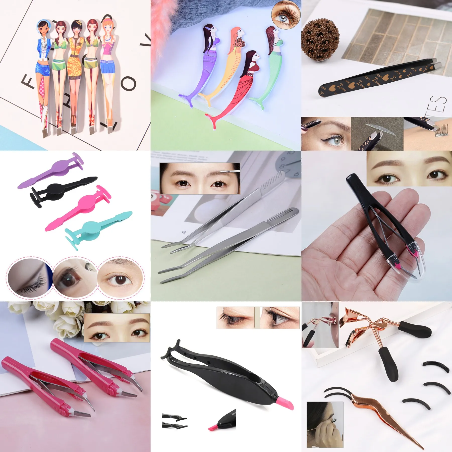 

1pcs Multi-purpose Extention False Eye Lash Eyelashes Stainless Steel Acne Needle Tweezers Blackhead Acne Remover Face Care Tool